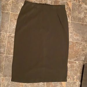 Dark green long skirt